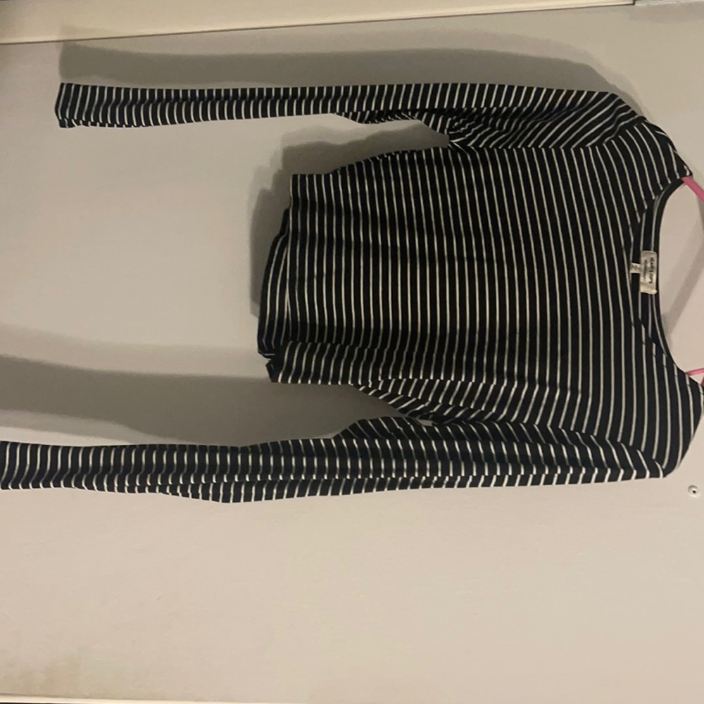 Charlotte Russe cropped striped long sleeve size large